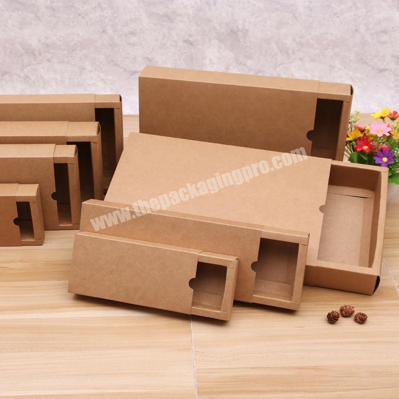 Black Craft Kraft Paper Box Packaging Box Wedding Party Small Gift Candy peper box