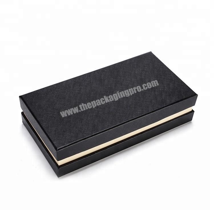 Black Custom Logo Paperboard Cover And Tray Carton Printed Packaging Box