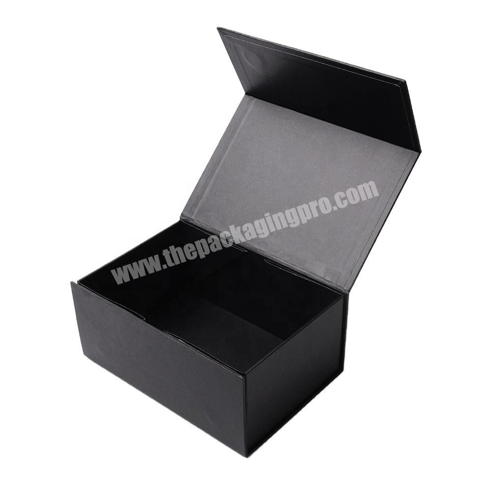 Black Custom Logo Wholesale Luxury Premium Cardboard Wig Hair Extension Clothing Magnetic Folding Paper Packaging Gif Boxes