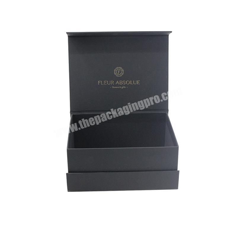 Black custom printing luxury perfume bottle packaging gold