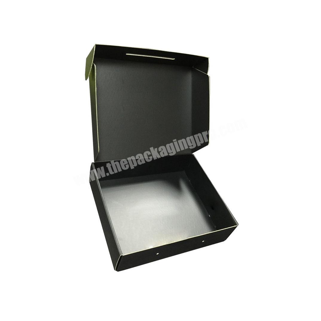 black customized small paper delivery corrugated Color Box for Food
