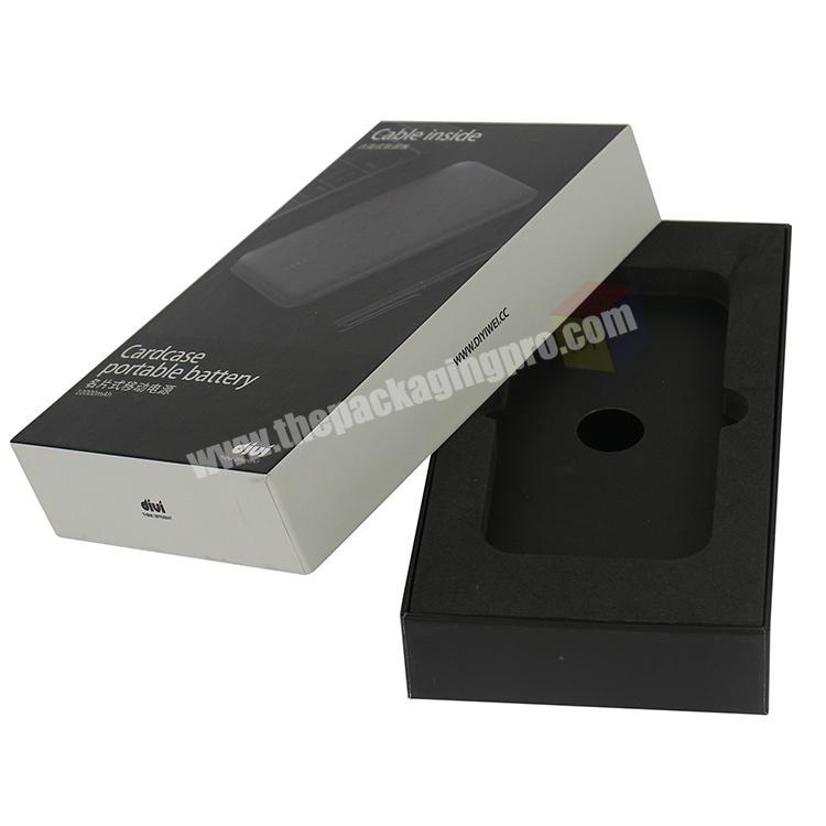 black digital custom design charging cable packaging box