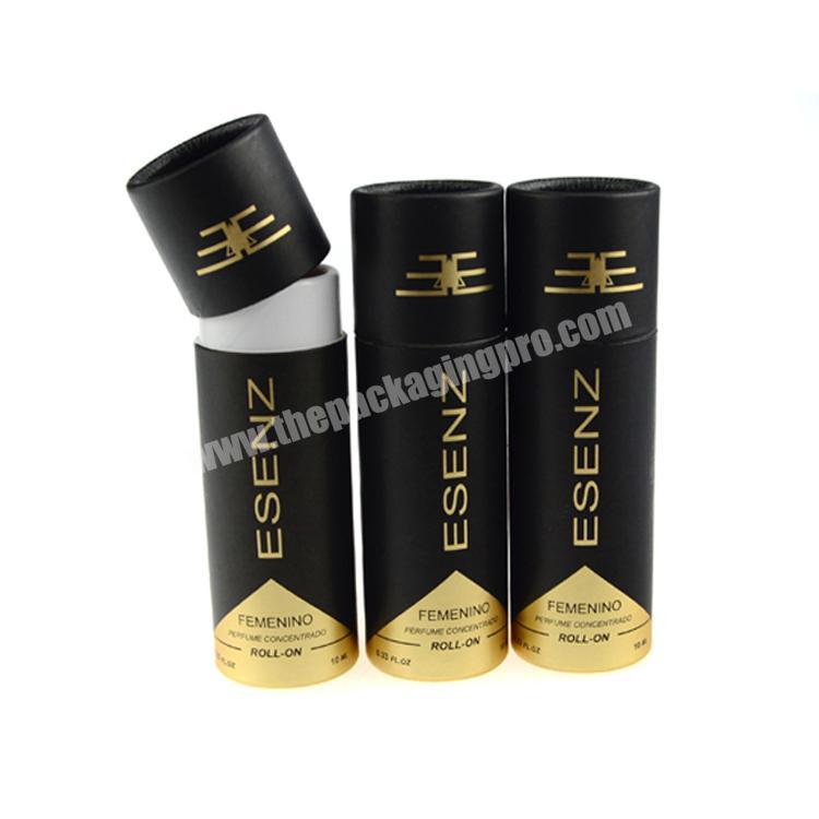 Black essential oil custom round box round paper tube