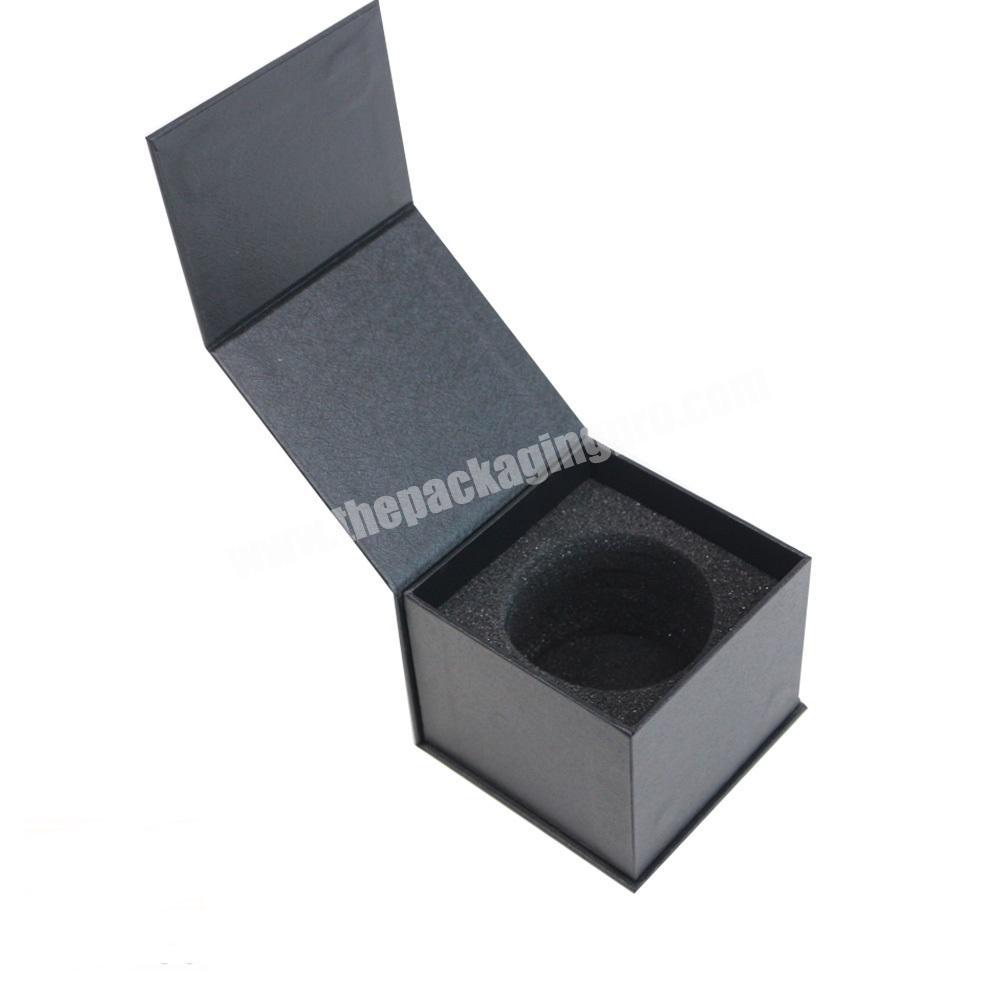 Black Foam Insert Matt Art Black Book style Cosmetic Paper Gift Box Product Packaging
