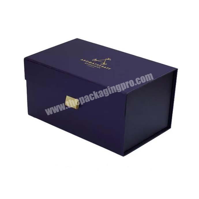 Black Foldable Box Folding Box Collapsible Packaging Box with Hot Stamp Logo