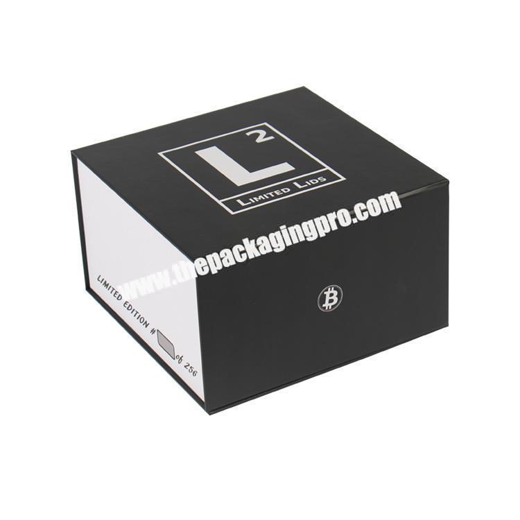 black folding shipping large snapback hat packaging box