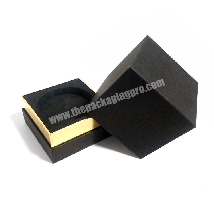 Black Handmade Cardboard Paper Packaging Gift Boxes With Lid