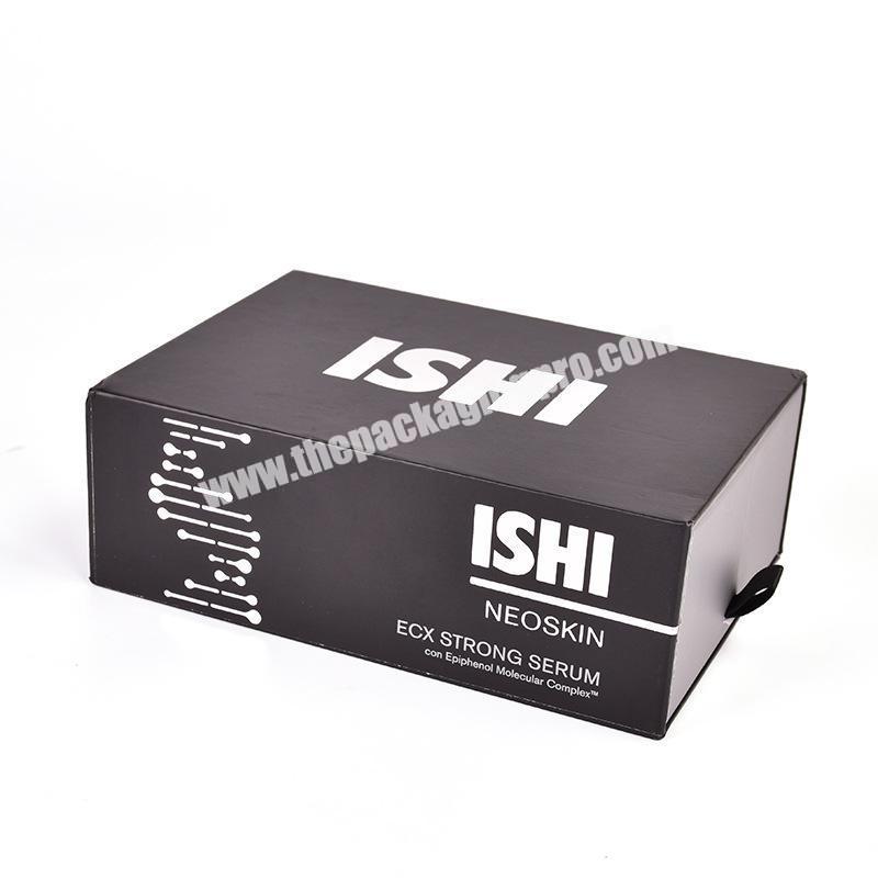 Black high-end perfume rectangular drawer type packaging box creative fashion perfume essential oil gift box