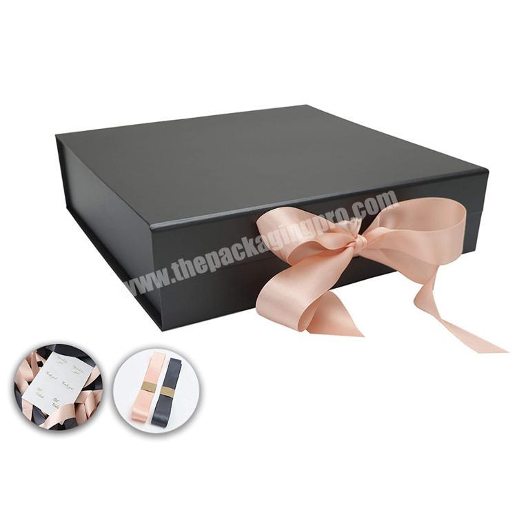 Black Ivory Gift Box color box with Ribbon Lid - Magnetic Closure for Luxury Packaging Assortment