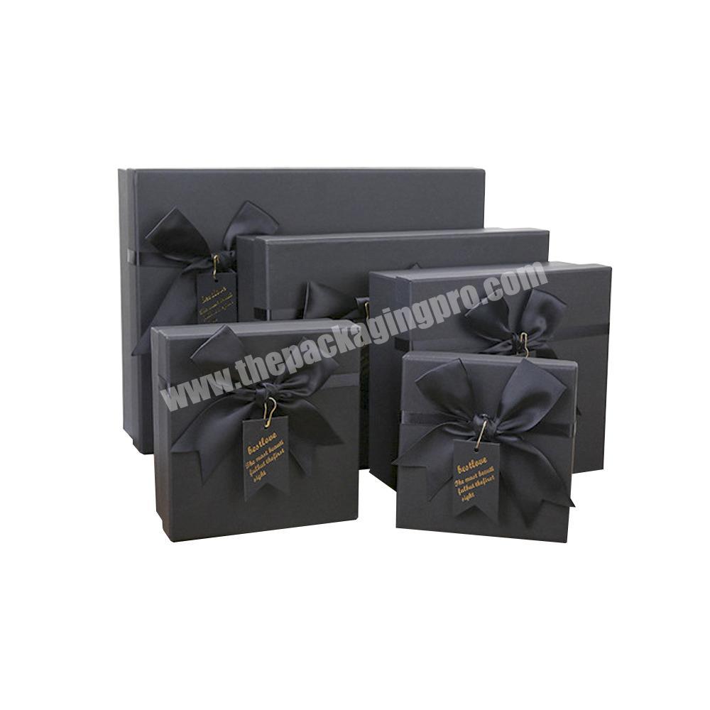 Black Jewelry Gift Packaging Box for Bracelet,Ring,Necklace Gift Case with Cotton Filled and Lids