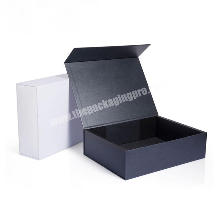 black luxury gift magnetic closure cardboard box