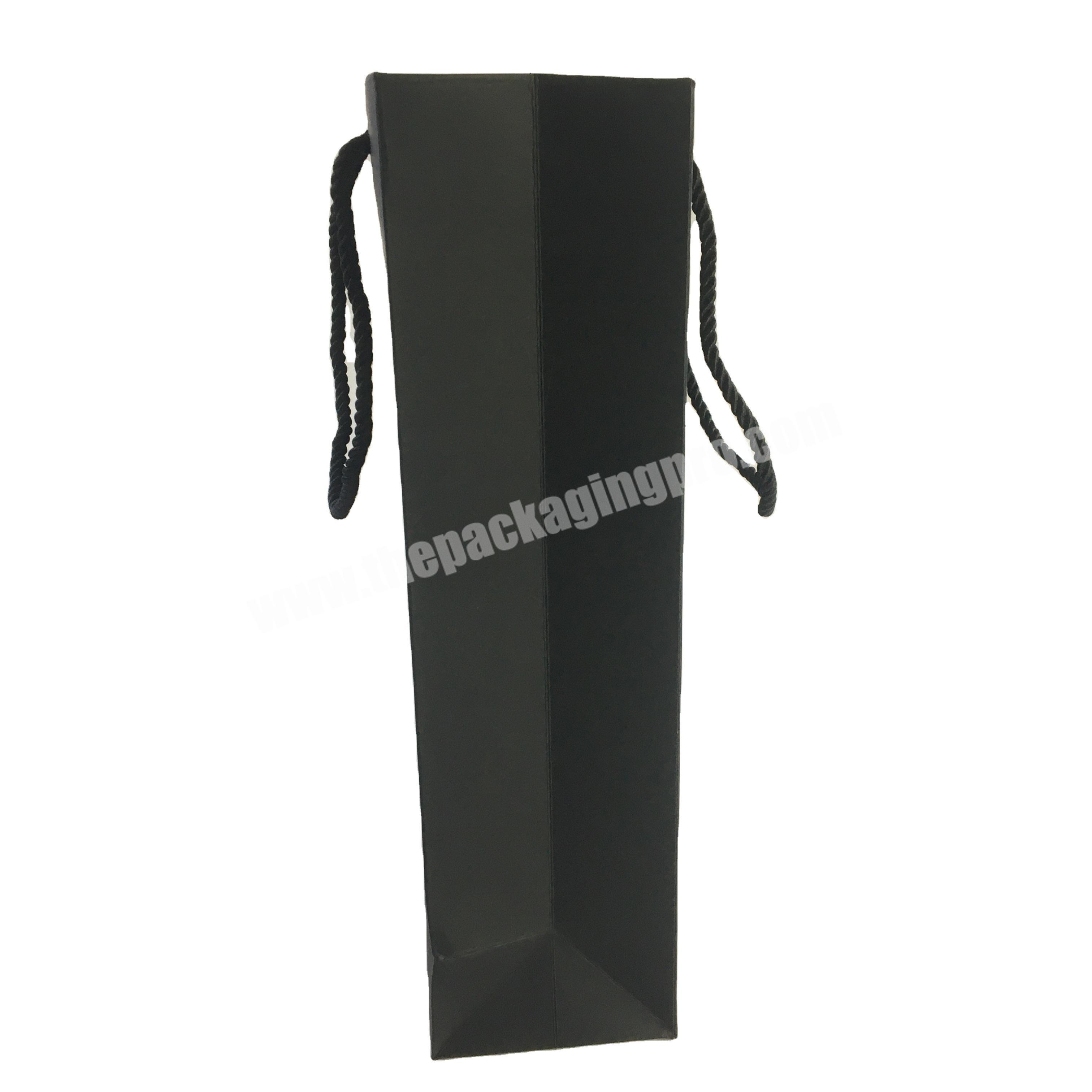 Black luxury paper bag with handle
