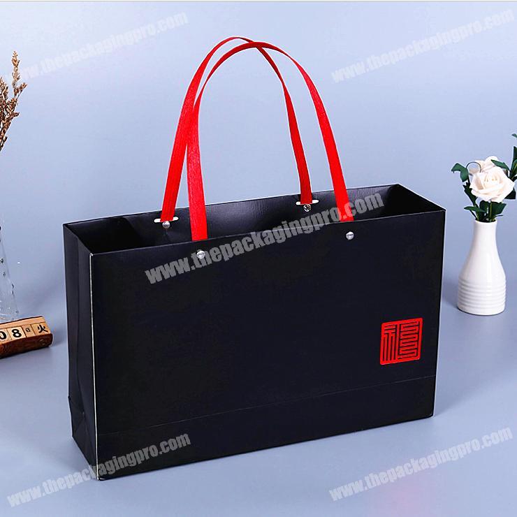 black luxury paper gift shopping bag