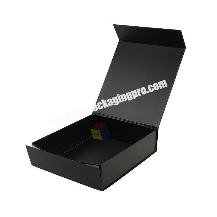 black magnetic folding clothes packaging box for sweater