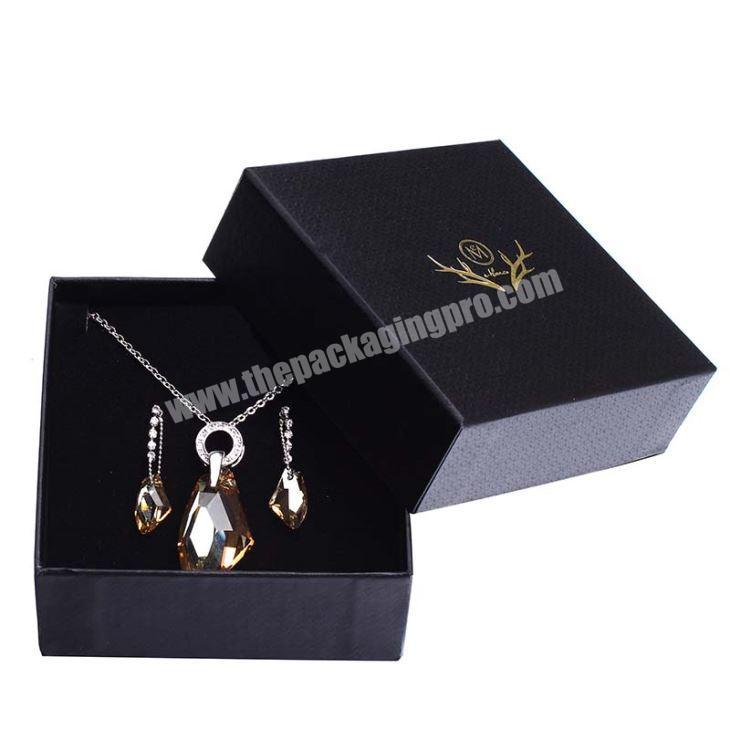 Black matte cardboard jewelry gift box