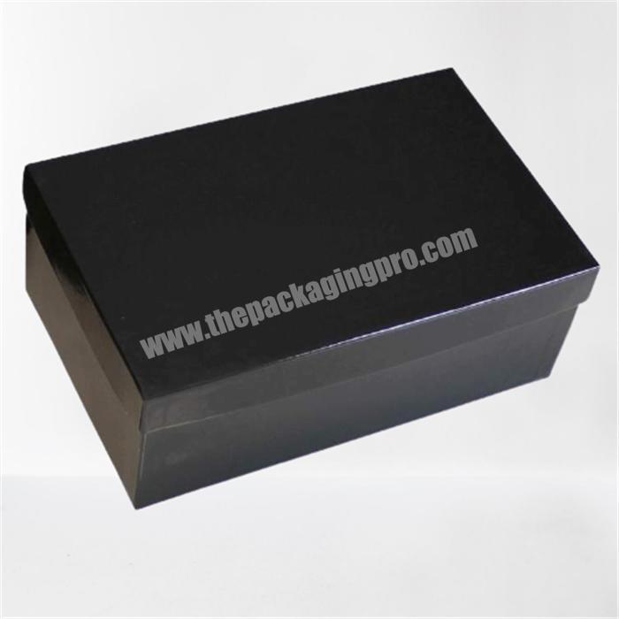 black matte magnetic closure gift packaging folding paper shoe box