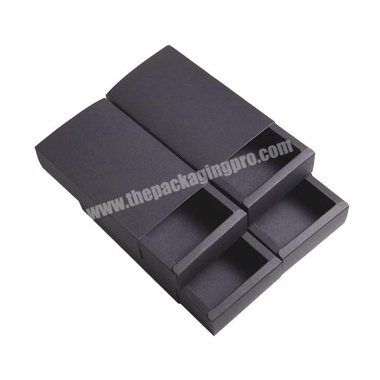 Black Pack Kraft Paper Drawer Box Gift Wrapping Boxes Jewelry Candy Party Gift Packaging Boxes