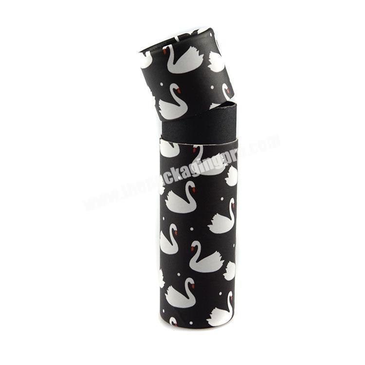 black packaging paper tubes perfume paper box round cardboard boxes