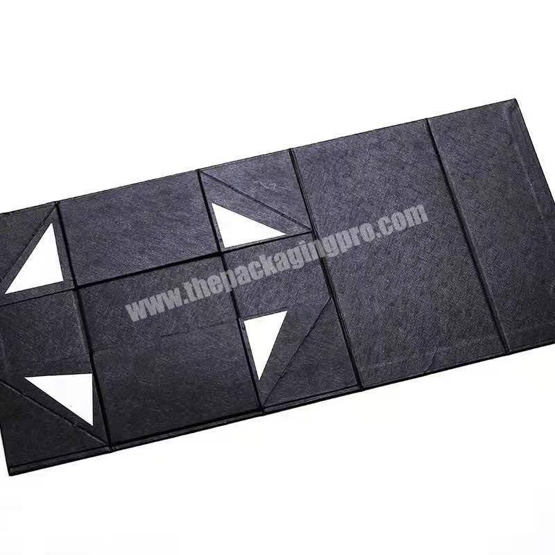 Black packing box luxury cardboard magnetic boxes with customize foldable packing