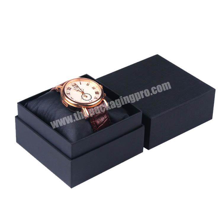 Black Paper 2pcs watch Rigid Gift Paper Box With Lid Top and Bottom Paper Box For Ring necklace