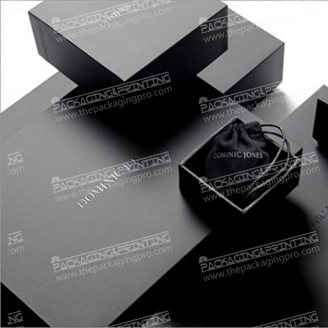 Black Paper Board Rigid Packaging Box