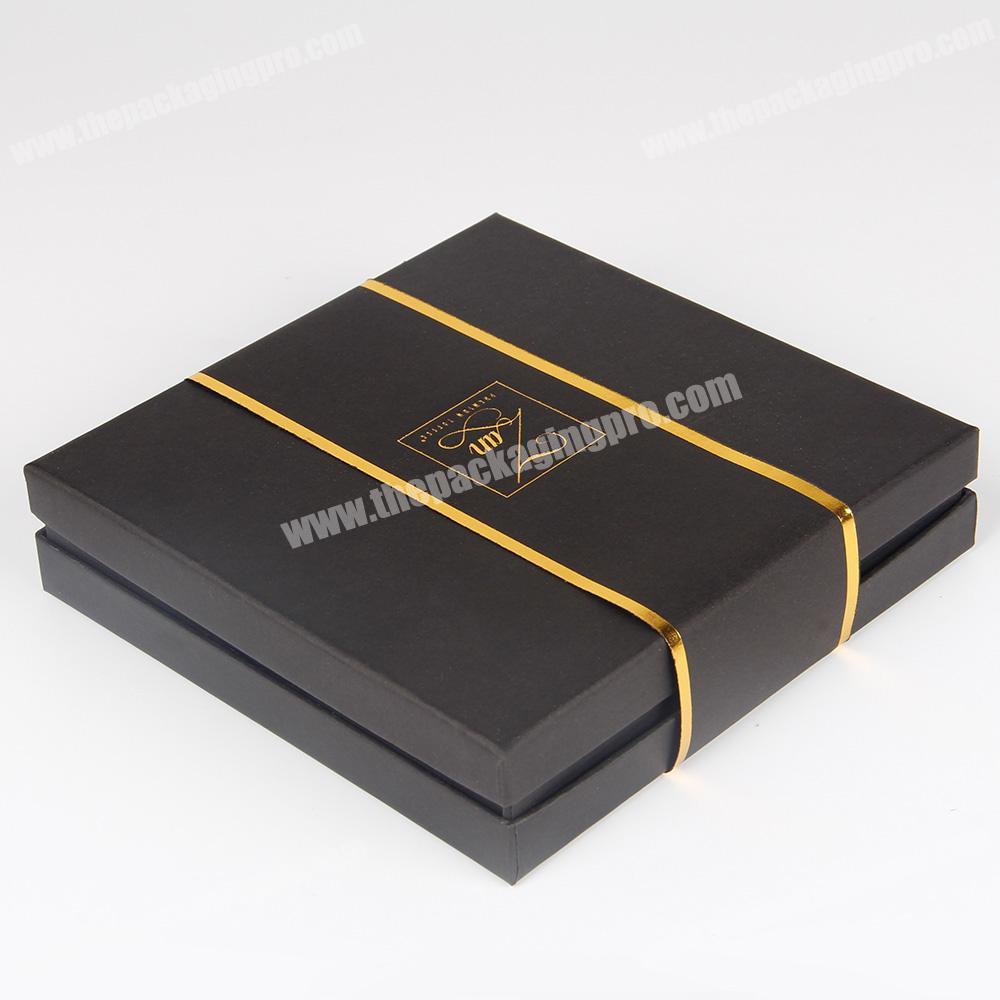 black paper custom logo printed jewelry boxes with sleeve