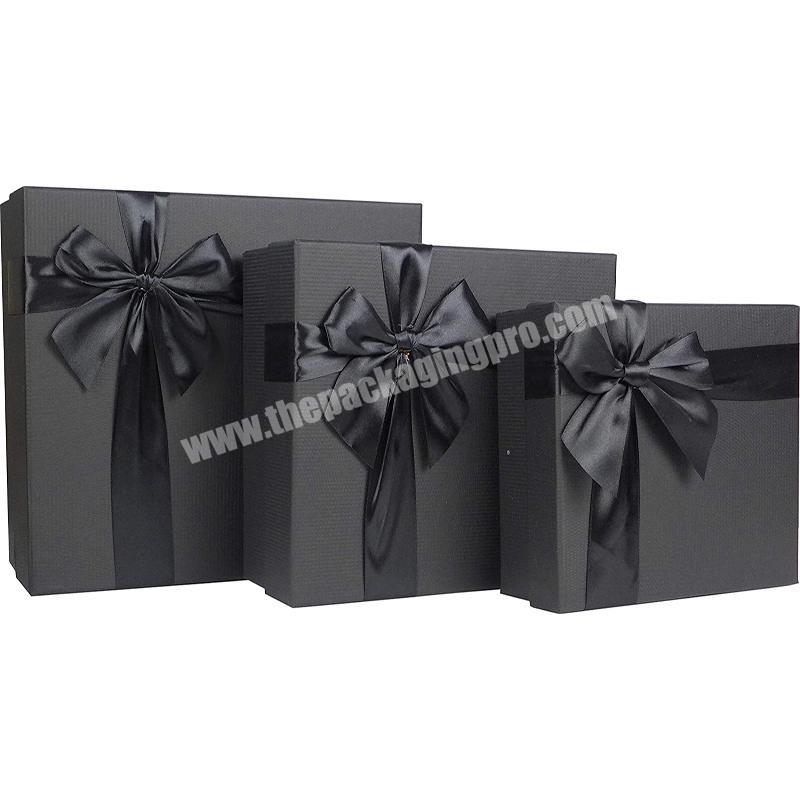 black paper custom printing logo jewelry gift box