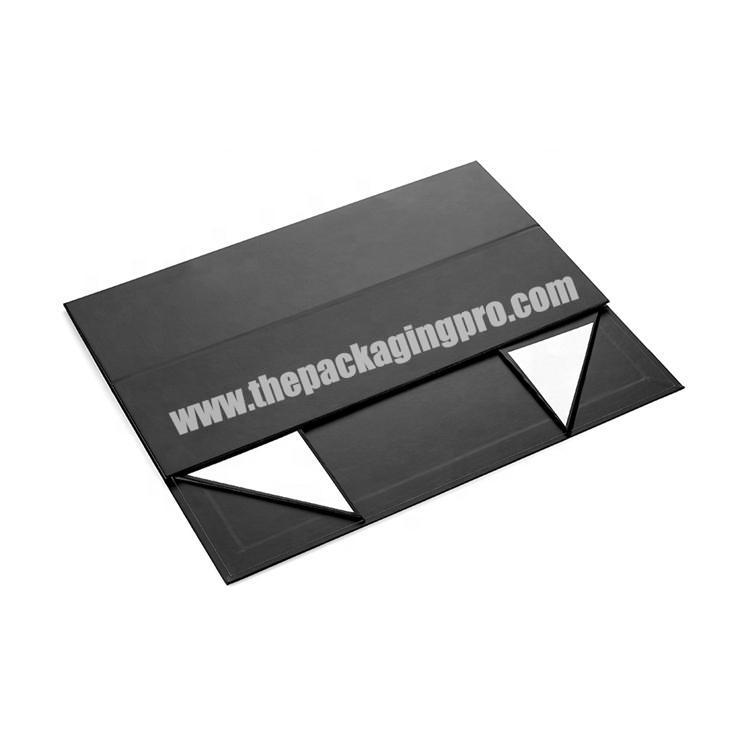 black paper foldable gift box packaging