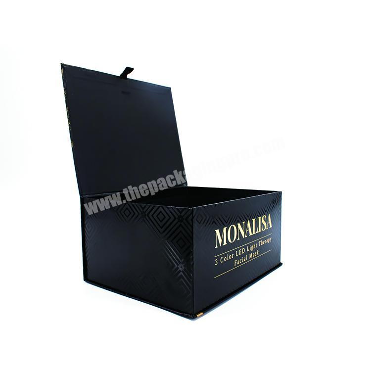 Black printing magnetic closure cardboard wedding favor gift packaging shipping boxes box for delivery