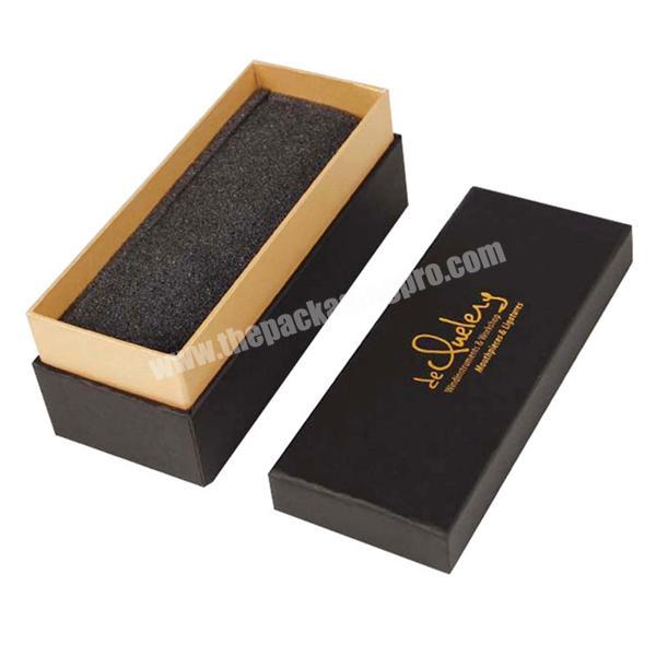 Black rectangle shoulder body care oil gift luxury packaging boxes