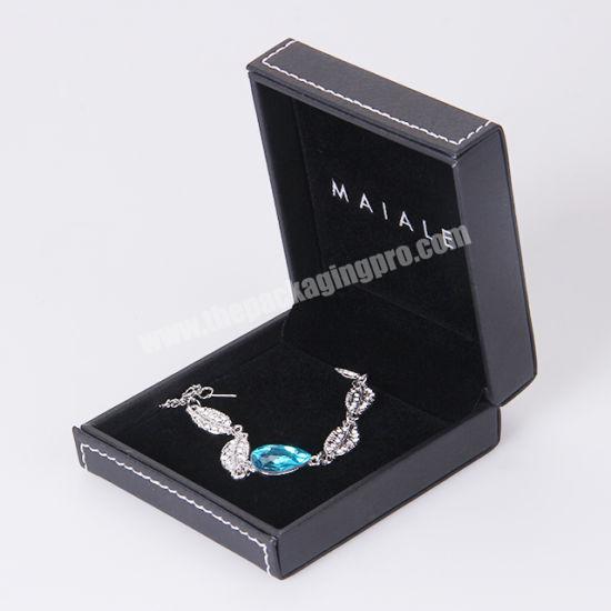 Black Rigid Paper Box High Quality Jewelry Necklace Bracelet Ring Set Packaging
