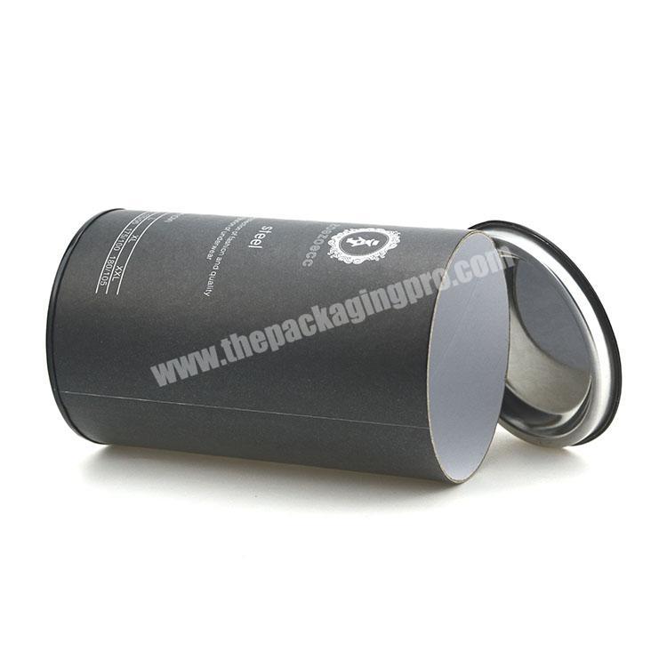 Black tea paepr tube box packing paper tube cans with tin lid