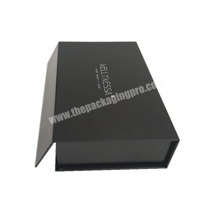 Black UV Coating Recycled Gift Nail Polish Packaging Boxes Cardboard Lining Magnetic Closure Custom Packing Paper Box With Logo