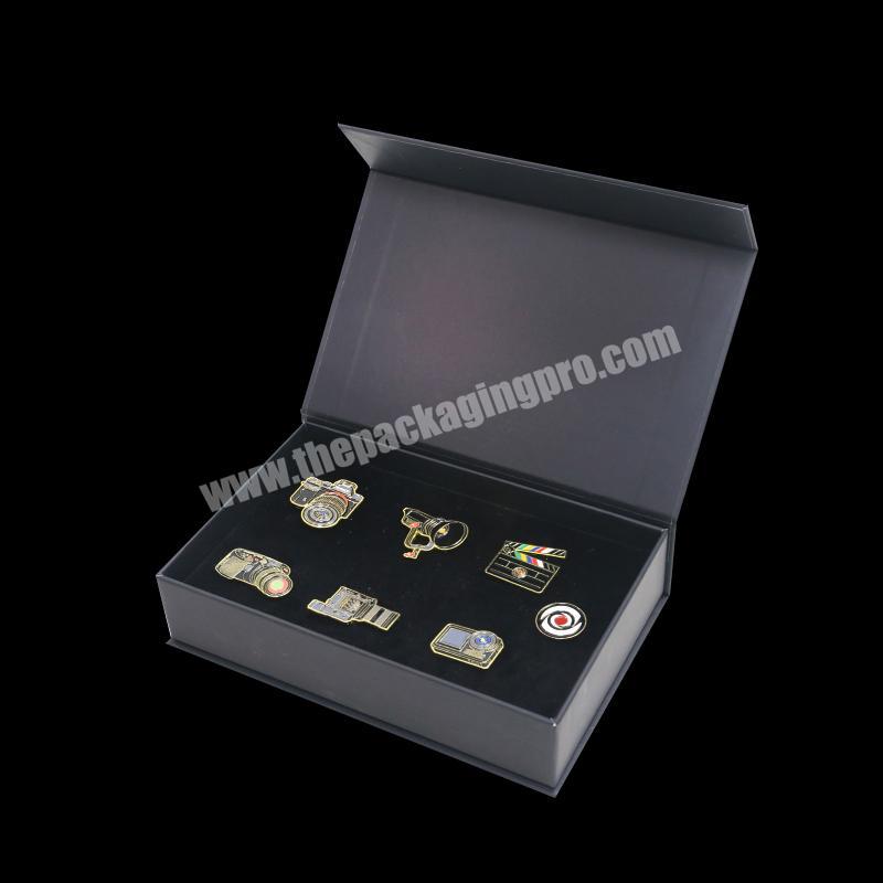 Black Wholesale Custom Logo Premium Luxury Cardboard Paper Gift Magnetic Packaging Box