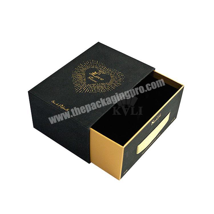 Black Wholesale Custom Logo Premium Luxury Cardboard Paper Perfume Bottle Slide Packaging Box