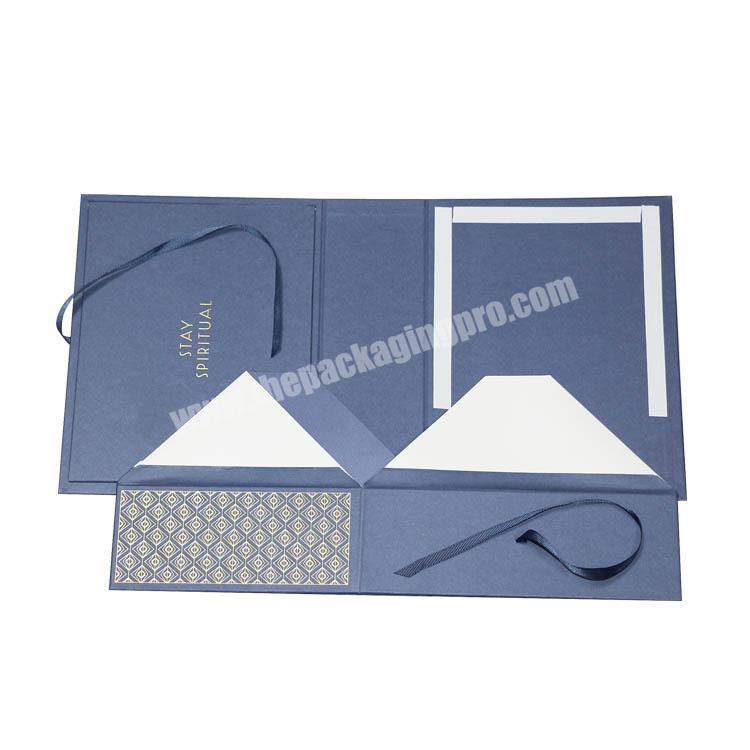 Blue magnetic folding gift box