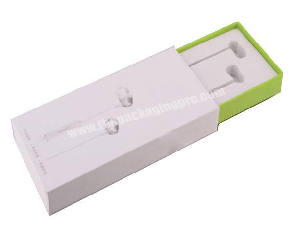 Book shape color printing Paper Rigid cardboard Electronic packaging box for earplugs