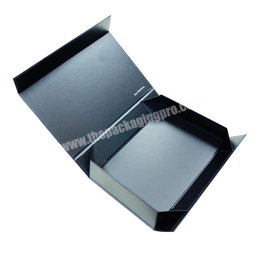 Book Shaped Custom Magnetic Folding Cardboard Packaging Luxury Gift Box For Clothing Packaging