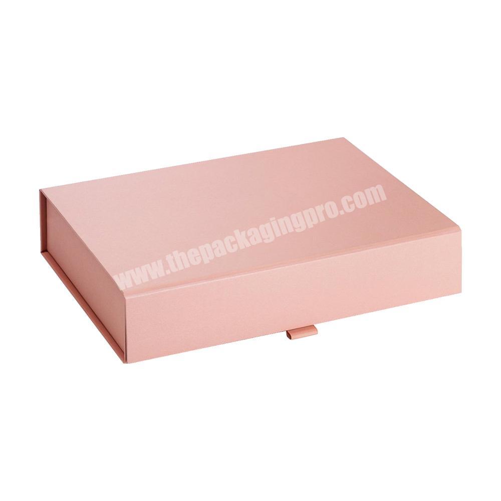 Book Shaped Pink Cardboard Boxes Magnetic Packing Cardboard Boxes