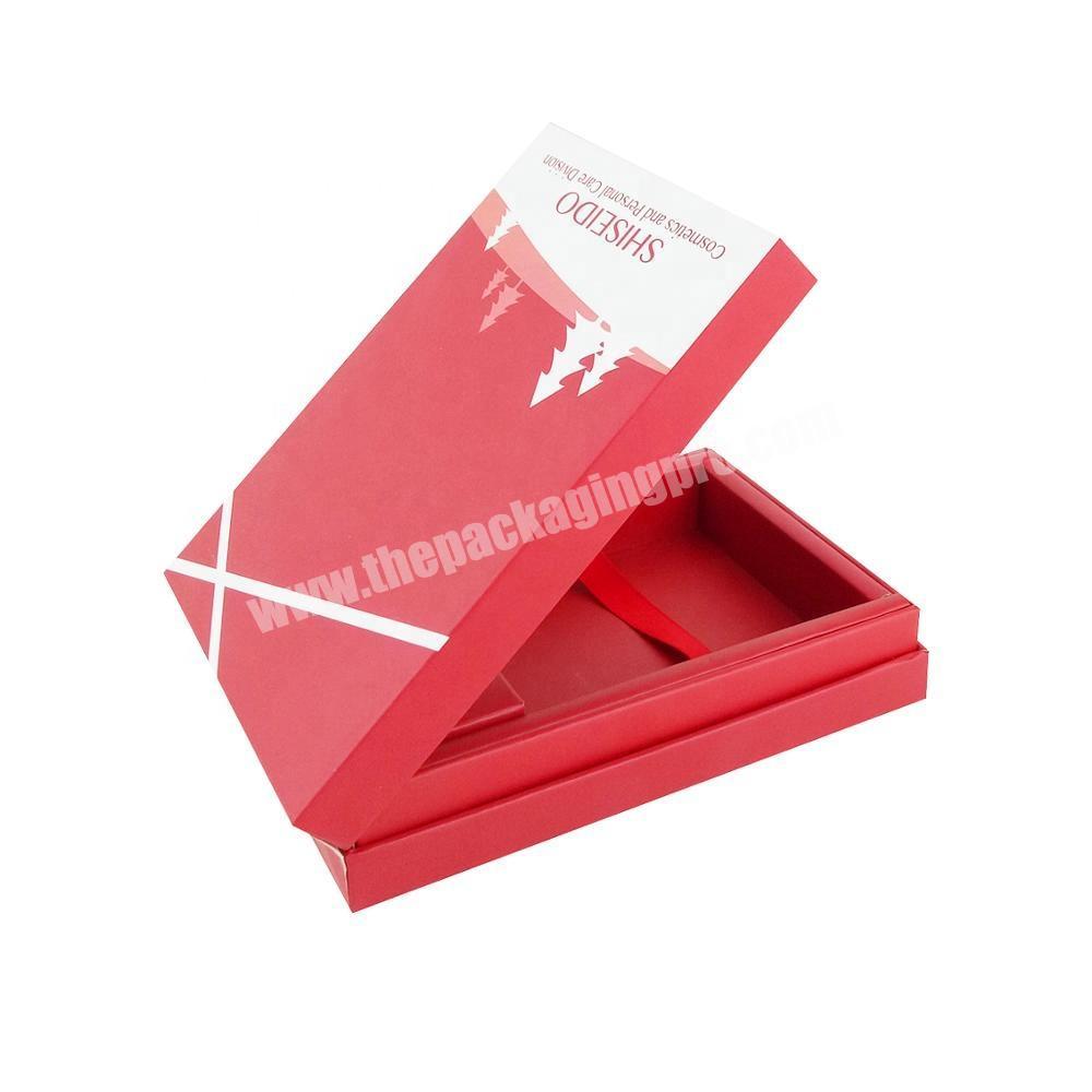 Boutique fancy paper packaging Christmas magnet gift box