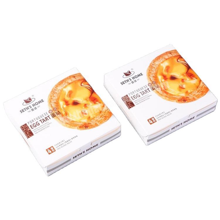 Box Kraft Paper Cardboard Food Togo Lunch Disposable Dough Pizza Egg Tart Packaging