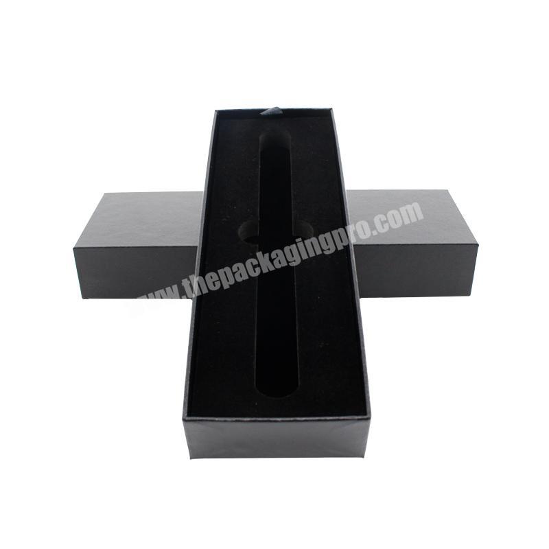Box manufacturer Custom Luxury Black Fancy Paper Cosmetic Set Makeup Brush Packaging Boxes with Logo Gold Foil