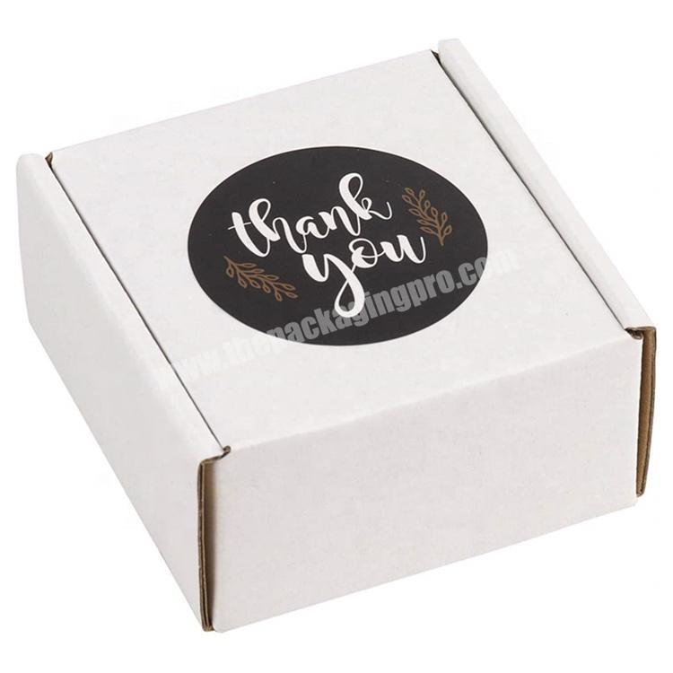 box paper packaging e-commerce postal cardboard custom with printed stickers