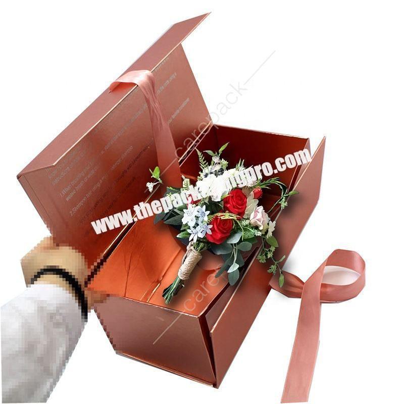 Boxes for Roses Packaging,Rose Gold Flower box For Valentine's Day