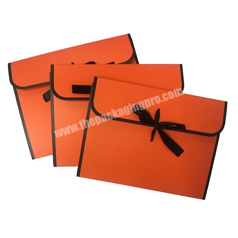 Branded New Silk Scarf Folder Shape File Envelop Greeting Business Card Packaging Gift Box To Ship