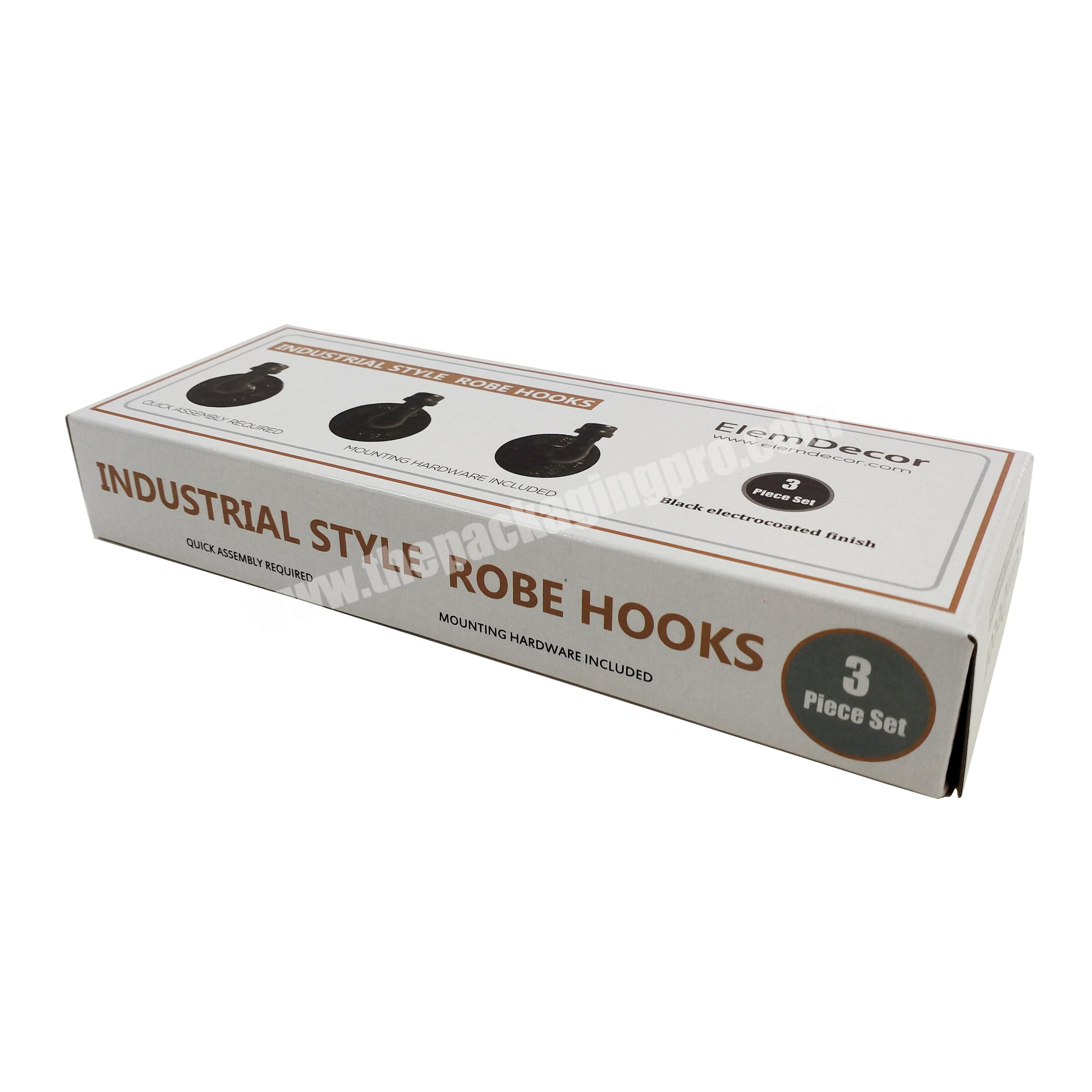 Branded Recycled Corrugated Cardboard Paper Packaging Retail Hook Box