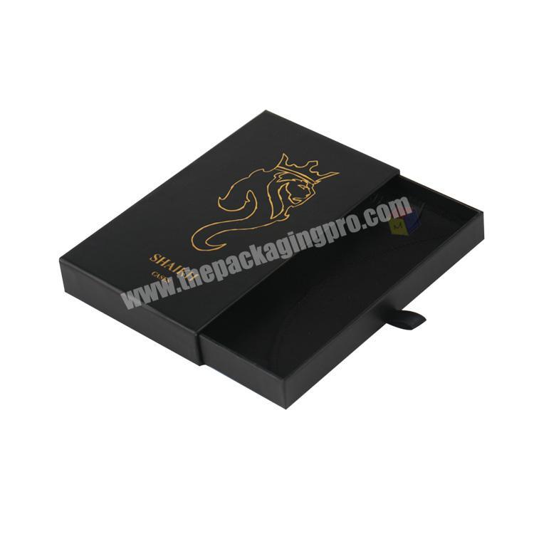 branded sliding box for phone case packaging black