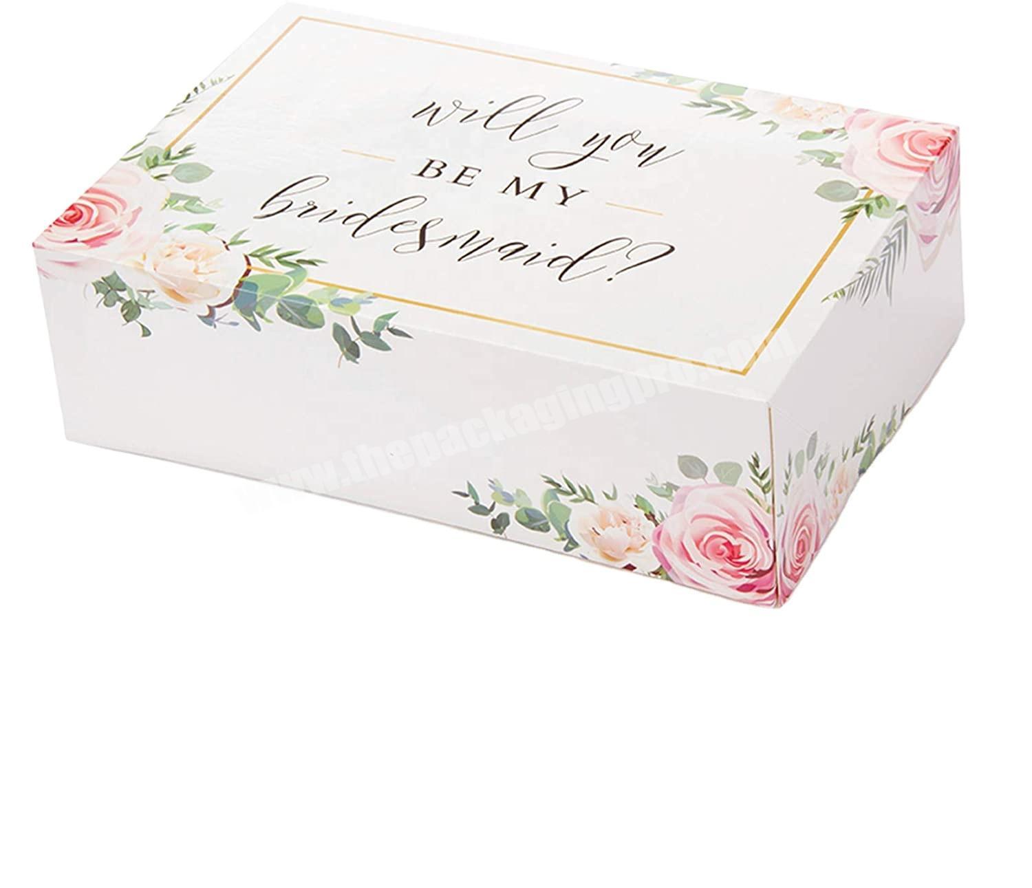 Bridesmaid gift packing boxes will you be my maid of honor proposal box