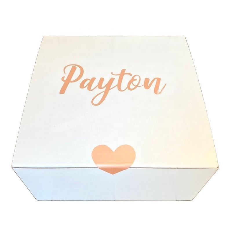 Bridesmaid personalized custom gift box wedding gift packing box gold foil