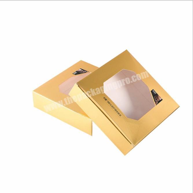Bronzing gift gold box custom biodegradable skin care packaging